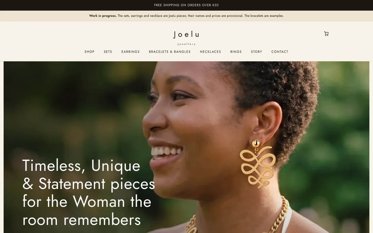 De website van Joelu Jewellery